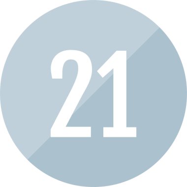 21 numaralı simge, vektör illüstrasyonu      