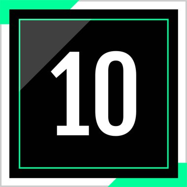 10 numaralı modern vektör illüstrasyonu