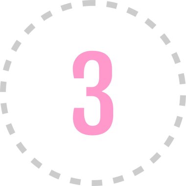 Number 3 icon. flat vector illustration