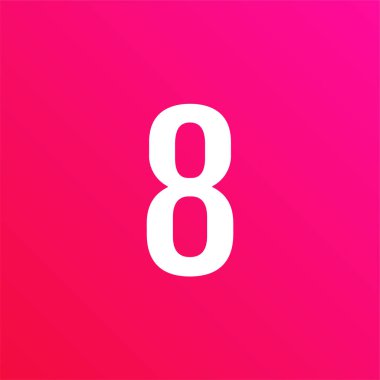 Number 8 icon. flat vector illustration