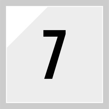 Number 7 icon. flat vector illustration