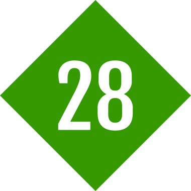 Number 28 icon. flat vector illustration