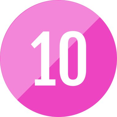 Number 10 icon. flat vector illustration