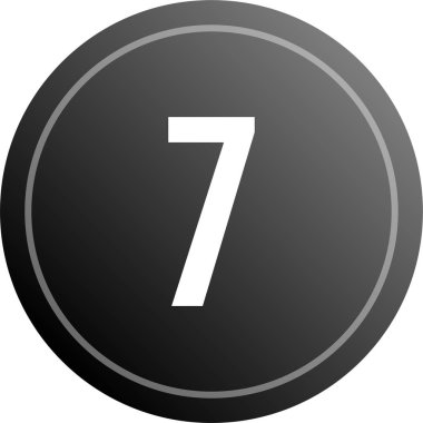 Number 7 icon. flat vector illustration