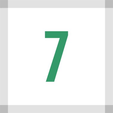 Number 7 icon. flat vector illustration