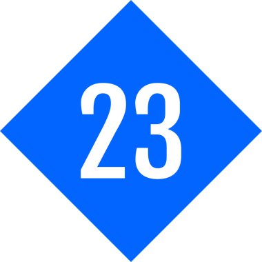 Number 23 icon. flat vector illustration