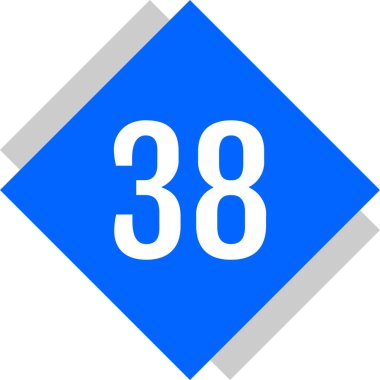 38 numaralı web simgesi, vektör illüstrasyonu