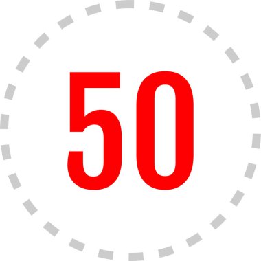 number 50, simple vector illustration 