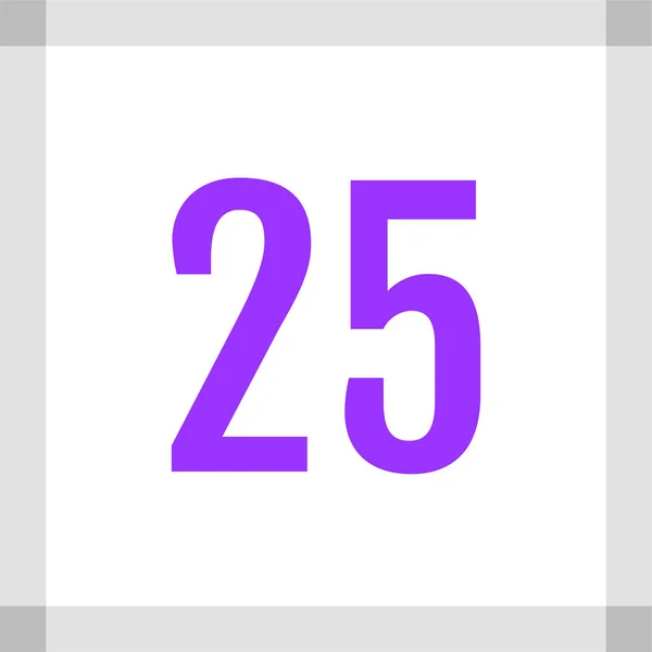25番アイコンベクトルイラスト — ストックベクタ