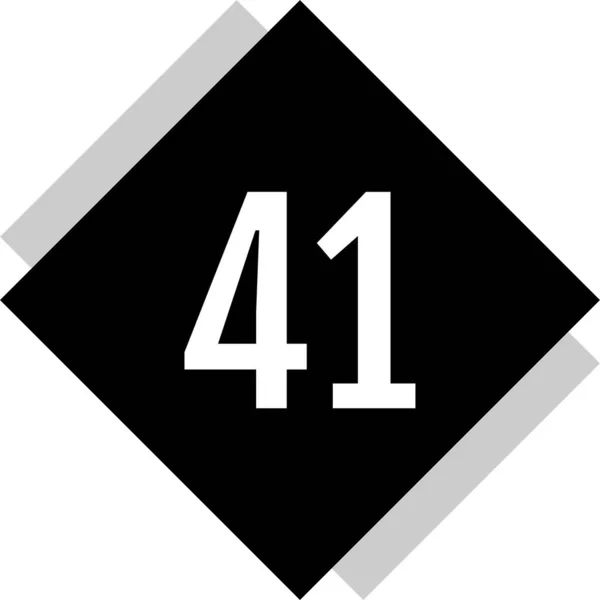 Número Icono Logotipo Diseño Web Ilustración — Vector de stock
