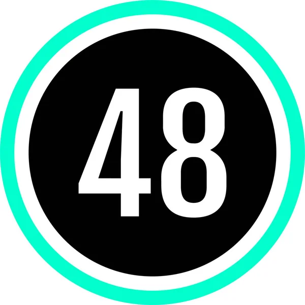 48番のアイコンベクトルイラスト — ストックベクタ