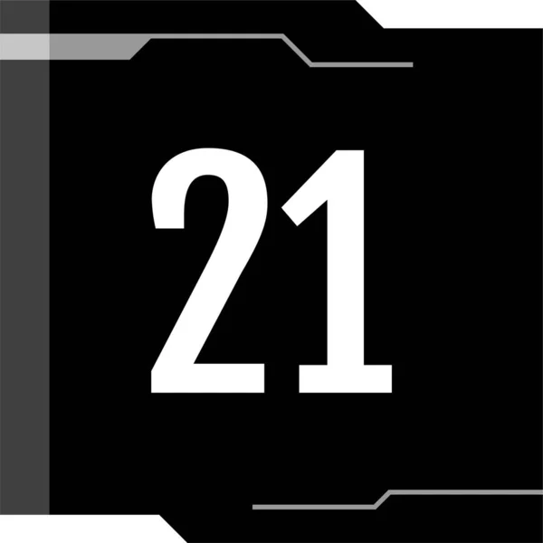 21番アイコンベクトルイラスト — ストックベクタ