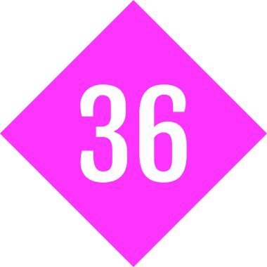 36 numaralı simge, vektör illüstrasyonu