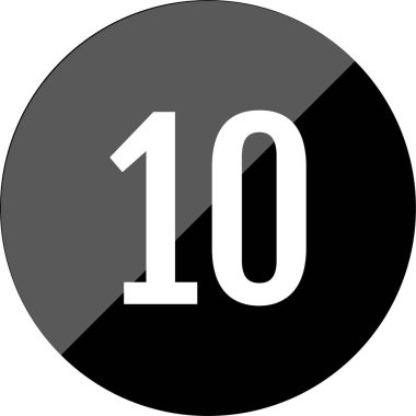 10 numaralı simge vektör illüstrasyonu
