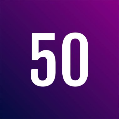 number 50, simple vector illustration 
