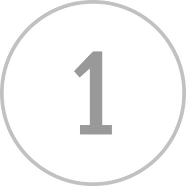 Number 1 icon. flat vector illustration