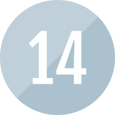 14 numaralı simge, vektör illüstrasyonu      