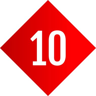 10 numaralı modern vektör illüstrasyonu