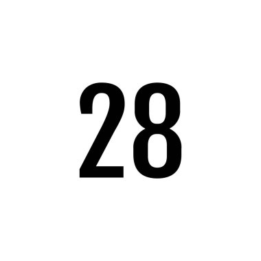 28 numaralı işaret simgesi, web basit illüstrasyon