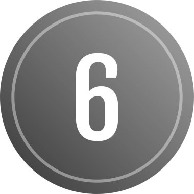 6 numaralı işaret simgesi, web basit illüstrasyon
