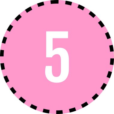 5 numaralı simge vektör illüstrasyonu