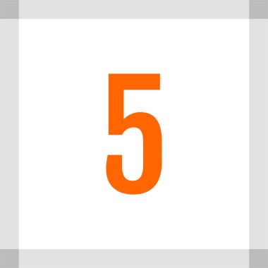 5 numaralı simge vektör illüstrasyonu