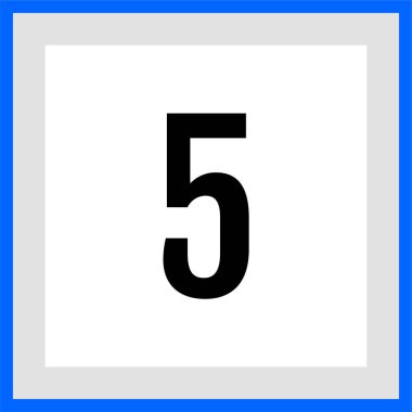 5 numaralı simge vektör illüstrasyonu