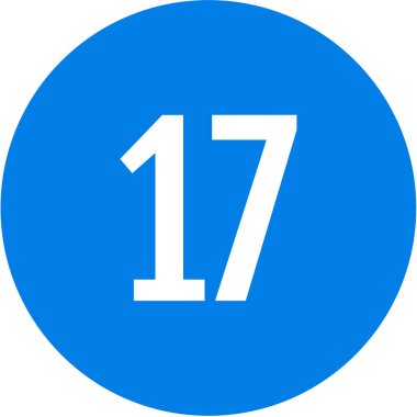 17 numaralı modern vektör illüstrasyonu