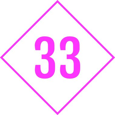 Number 33 icon. flat vector illustration