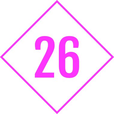 26 numaralı simge, vektör illüstrasyonu