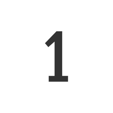 Number 1 icon. flat vector illustration