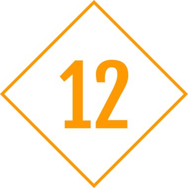 Number 12 icon. flat vector illustration