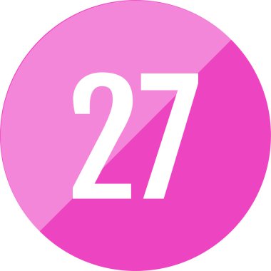 27 numaralı simge vektör illüstrasyonu