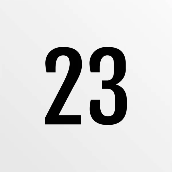 23番のアイコン 平面ベクトル図 — ストックベクタ