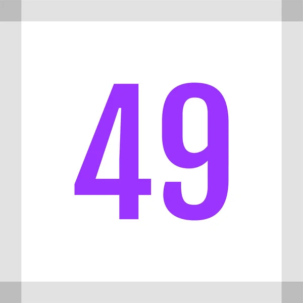 Simple Logo Number Web Illustration — Stock Vector