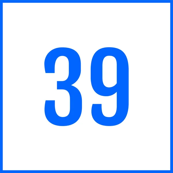 Número Logotipo Ilustración Vectorial — Vector de stock