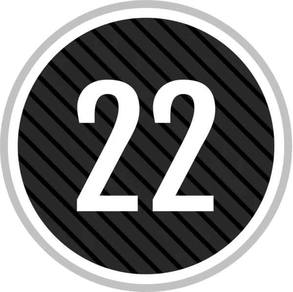 第22号图标矢量插图 — 图库矢量图片