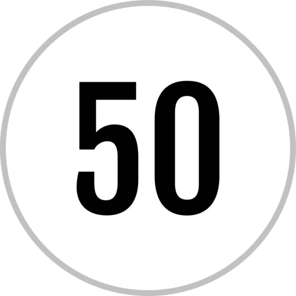 50番アイコンベクトルイラスト — ストックベクタ