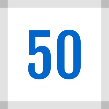 number 50, simple vector illustration 