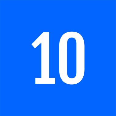 10 numaralı modern vektör illüstrasyonu