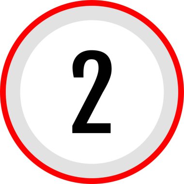 Number 2 icon. flat vector illustration