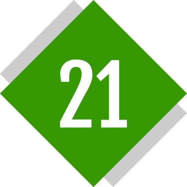 21 numaralı simge vektör illüstrasyonu