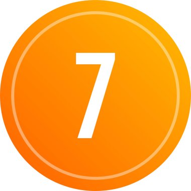 Number 7 icon. flat vector illustration