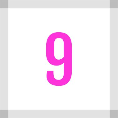 Number 9 icon. flat vector illustration