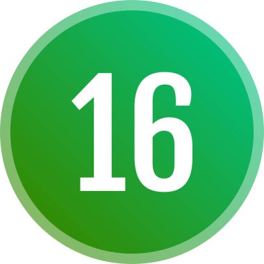 16 numaralı modern vektör illüstrasyonu
