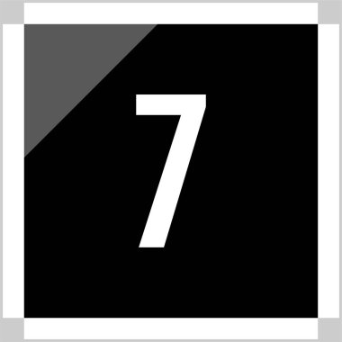 Number 7 icon. flat vector illustration