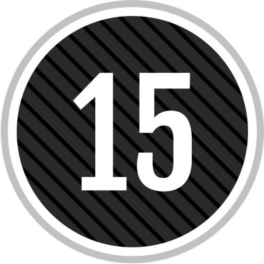 15 numaralı modern vektör illüstrasyonu