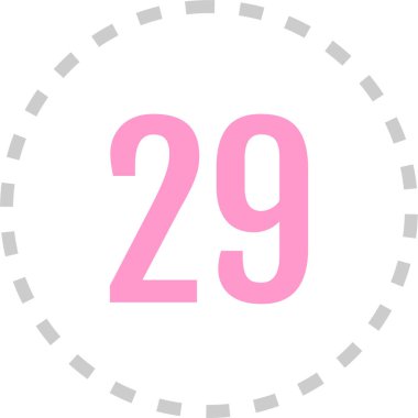 düz simge 29 numara resimleme, yirmi dokuz