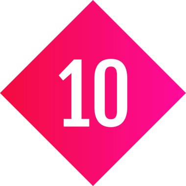 10 numaralı modern vektör illüstrasyonu