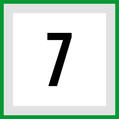 Number 7 icon. flat vector illustration